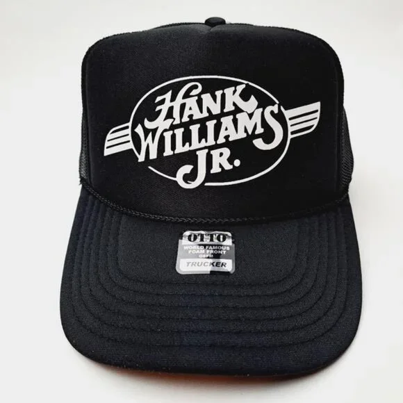 Retro Hank Williams Jr. Bocephus Foam Trucker Snapback Cap Hat Country Wear 70s - Picture 2 of 4